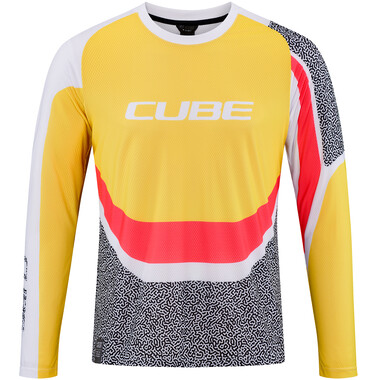 CUBE VERTEX Long-Sleeved Jersey Yellow/Pink 0